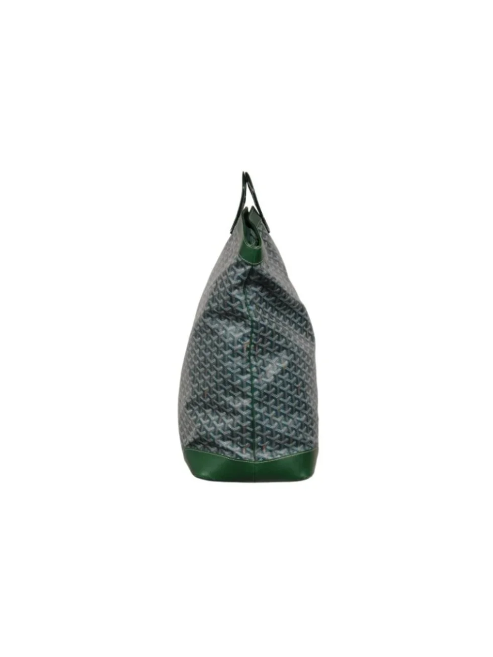 Goyard Beluga GM Top Handle XXL Tote Bag Green Leather Carry Travel On Vtg 2000